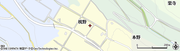 富山県黒部市枕野41周辺の地図