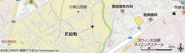 栃木県大田原市若松町543周辺の地図