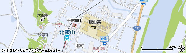 飯山高等学校　進路指導室周辺の地図