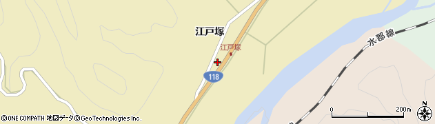 福島県矢祭町（東白川郡）関岡（江戸塚）周辺の地図