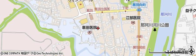 栃木県大田原市黒羽向町554周辺の地図