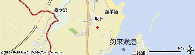 福島県いわき市勿来町九面坂下周辺の地図