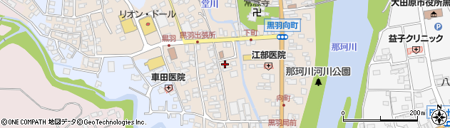 栃木県大田原市黒羽向町413周辺の地図