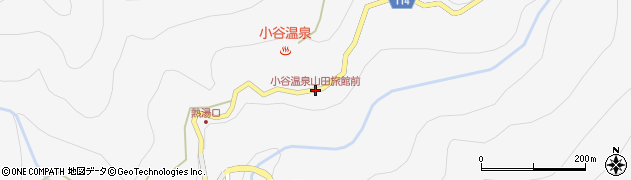小谷温泉山田旅館前周辺の地図