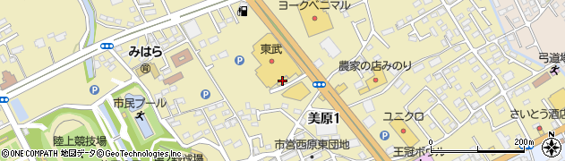 アスビーウォーク　東武大田原店周辺の地図