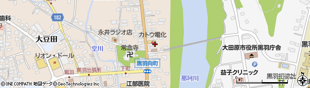 栃木県大田原市黒羽向町116周辺の地図