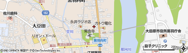 栃木県大田原市黒羽向町314-1周辺の地図