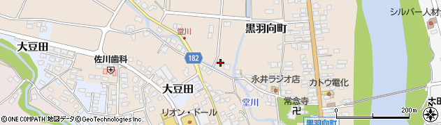 栃木県大田原市黒羽向町340周辺の地図