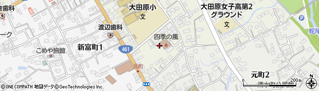 栃木県大田原市城山1丁目周辺の地図
