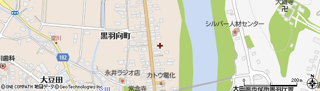 栃木県大田原市黒羽向町143周辺の地図