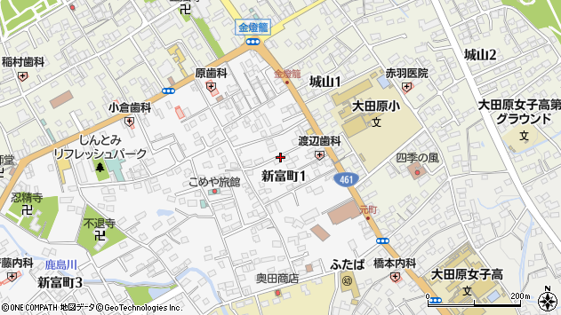 〒324-0055 栃木県大田原市新富町の地図