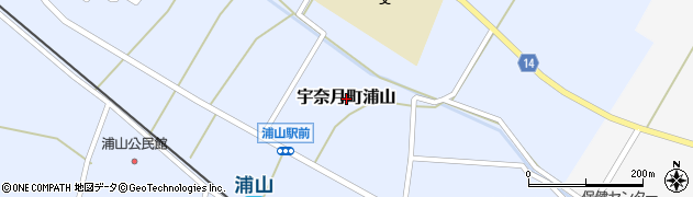 富山県黒部市宇奈月町浦山周辺の地図