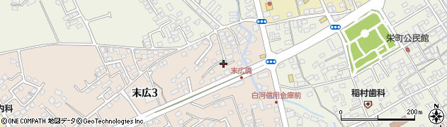 栃木県大田原市末広3丁目2853周辺の地図