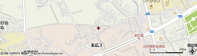栃木県大田原市末広3丁目2833周辺の地図