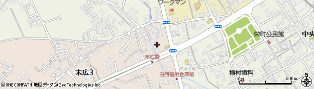 栃木県大田原市末広3丁目2863周辺の地図