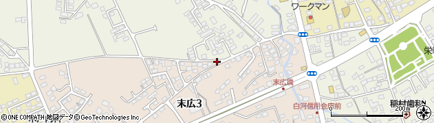 栃木県大田原市末広3丁目4132周辺の地図