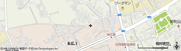 栃木県大田原市末広3丁目2847周辺の地図