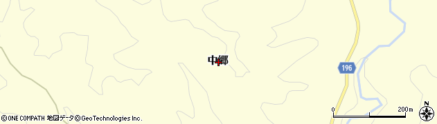 茨城県久慈郡大子町中郷周辺の地図