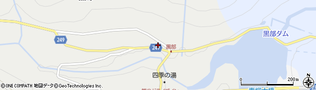 栃木県　警察本部今市警察署栗山黒部駐在所周辺の地図