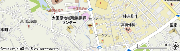 紳士服のコナカ大田原店周辺の地図