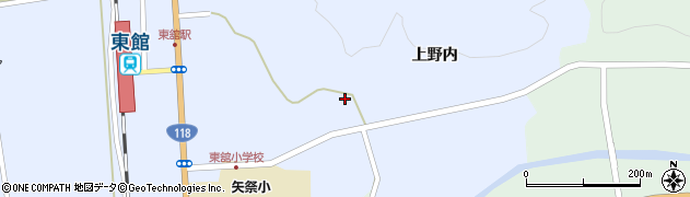 福島県東白川郡矢祭町東舘上野内周辺の地図