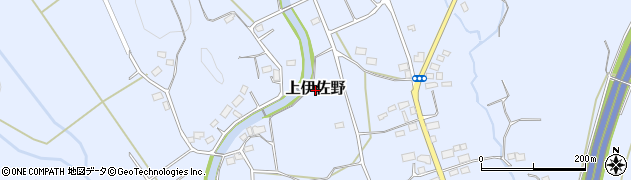 栃木県矢板市上伊佐野周辺の地図