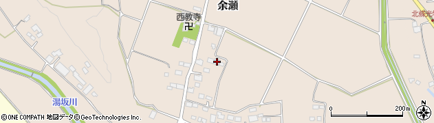 栃木県大田原市余瀬494周辺の地図