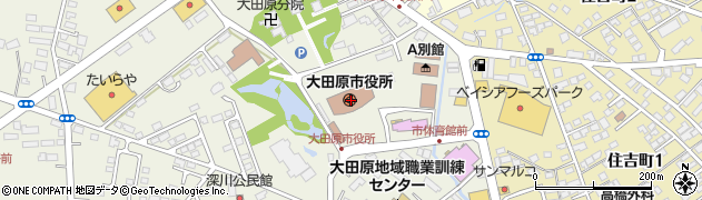 栃木県大田原市周辺の地図