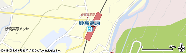 新潟県妙高市周辺の地図