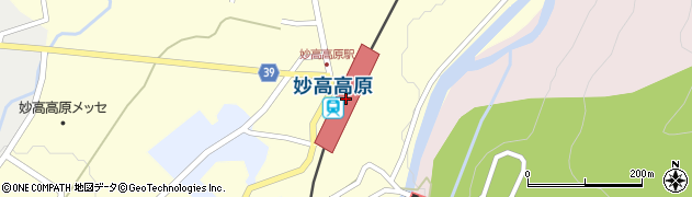 妙高高原駅周辺の地図
