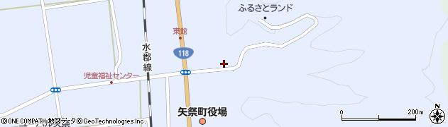 福島県矢祭町（東白川郡）東舘（南沢）周辺の地図