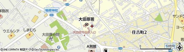 栃木県　警察本部大田原警察署周辺の地図