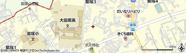 栃木県大田原市紫塚周辺の地図