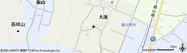 長野県飯山市大池周辺の地図