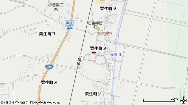 〒925-0045 石川県羽咋市粟生町の地図