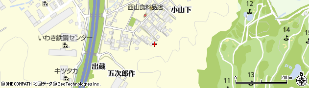 福島県いわき市勿来町酒井小山下周辺の地図