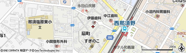 栃木県那須塩原市扇町6周辺の地図