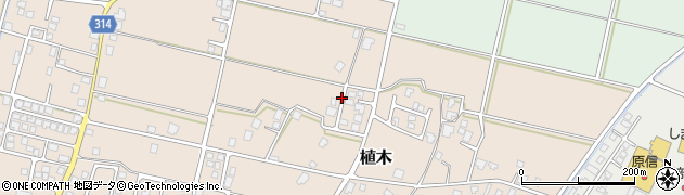 富山県黒部市植木周辺の地図