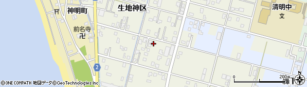 富山県黒部市生地神区222周辺の地図