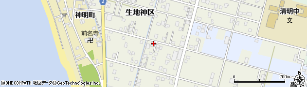 富山県黒部市生地神区223周辺の地図