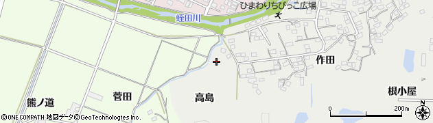 福島県いわき市勿来町四沢（高島）周辺の地図