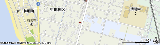富山県黒部市生地神区182周辺の地図