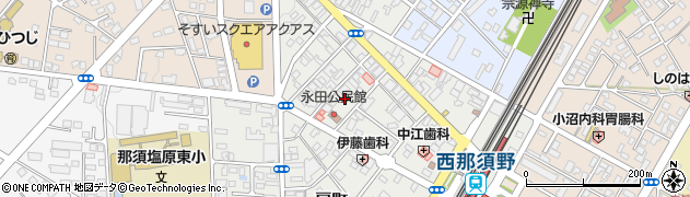 栃木県那須塩原市永田町7周辺の地図