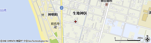 富山県黒部市生地神区244周辺の地図
