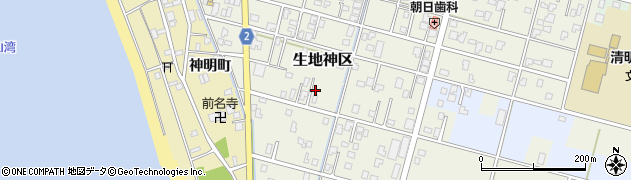 富山県黒部市生地神区245周辺の地図