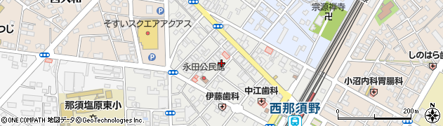 栃木県那須塩原市永田町7-2周辺の地図