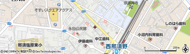 栃木県那須塩原市永田町4-12周辺の地図