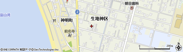 富山県黒部市生地神区243周辺の地図