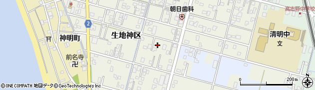富山県黒部市生地神区周辺の地図