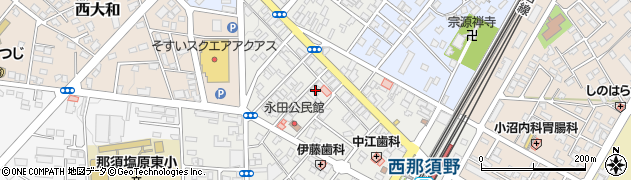 栃木県那須塩原市永田町7-17周辺の地図